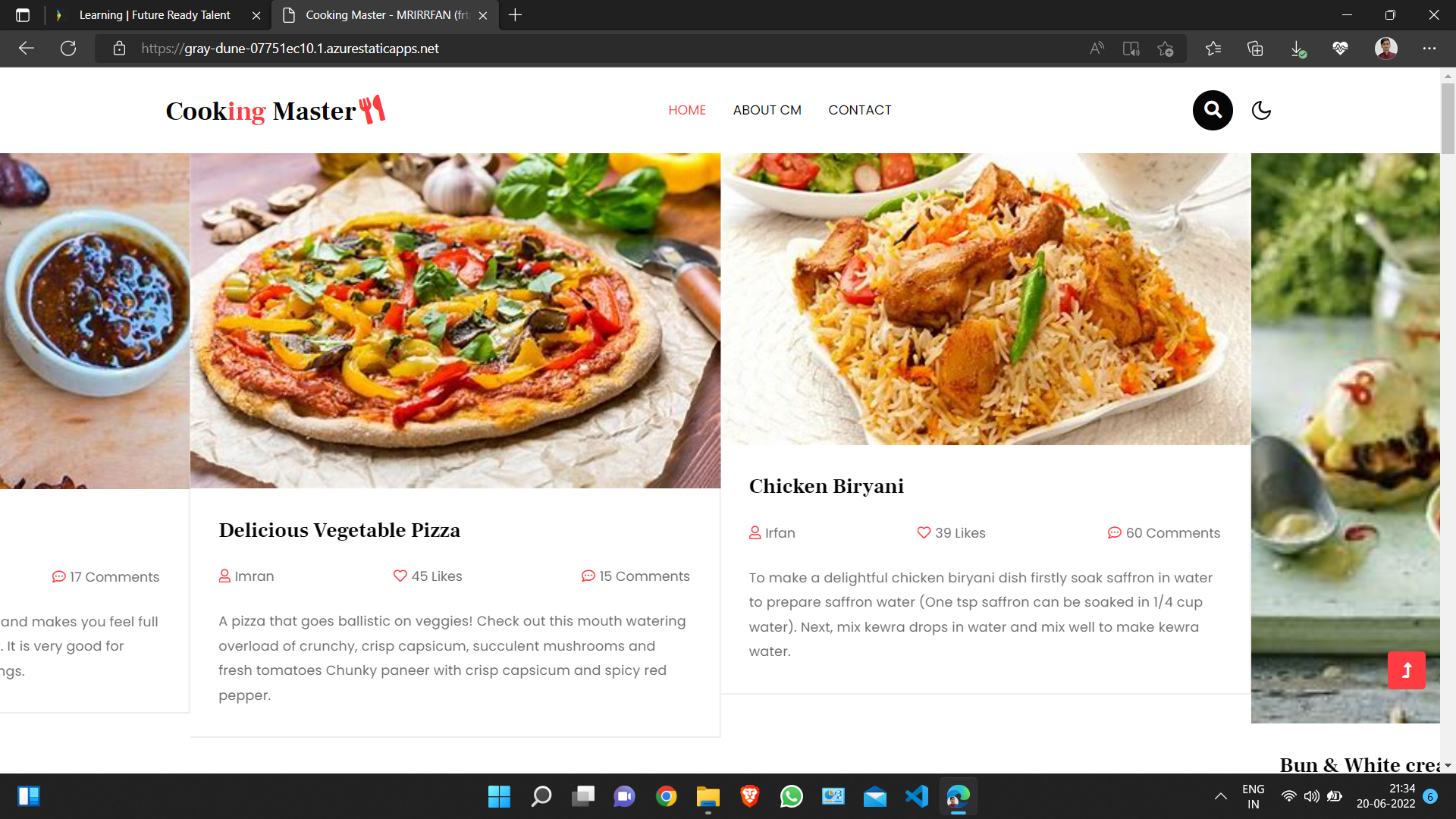 GitHub - MRIRRFAN/frtproject: Here I have created a cooking blog web ...