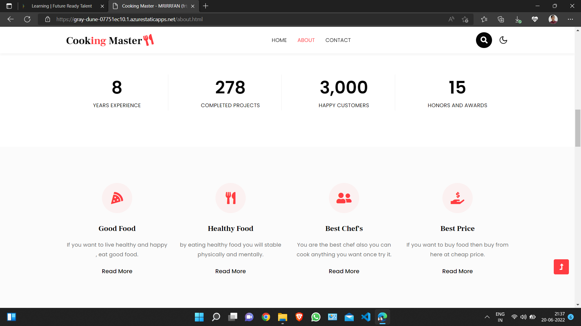 GitHub - MRIRRFAN/frtproject: Here I have created a cooking blog web ...