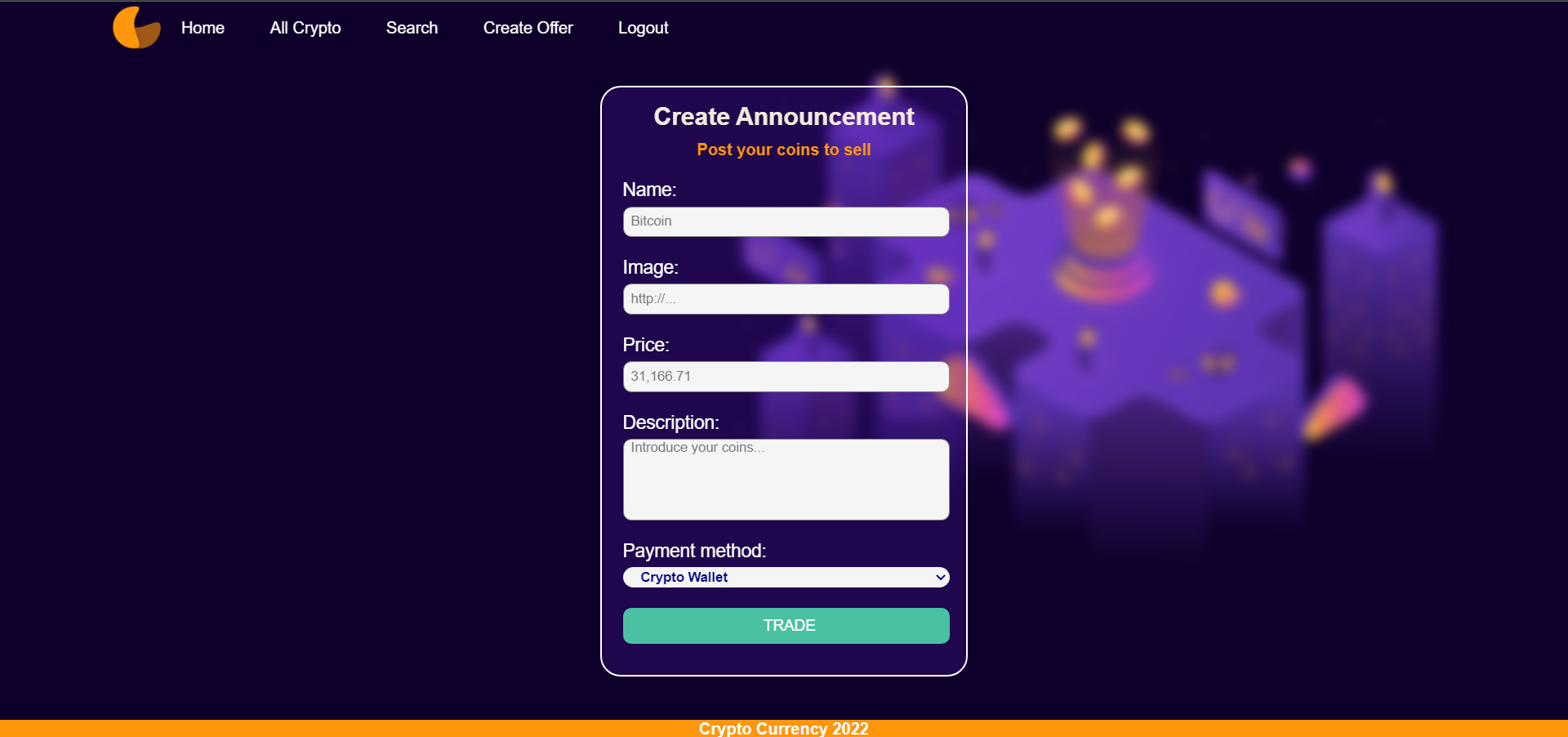GitHub - ElenaBarakova/crypto-web: Web application built with Node.js ...
