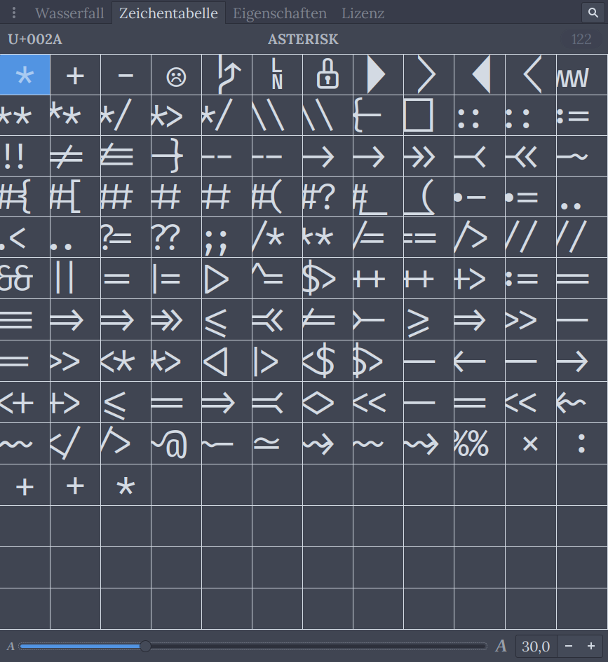 Fira Code Symbol is weirdly rendered · Issue 283 · FontManager/font