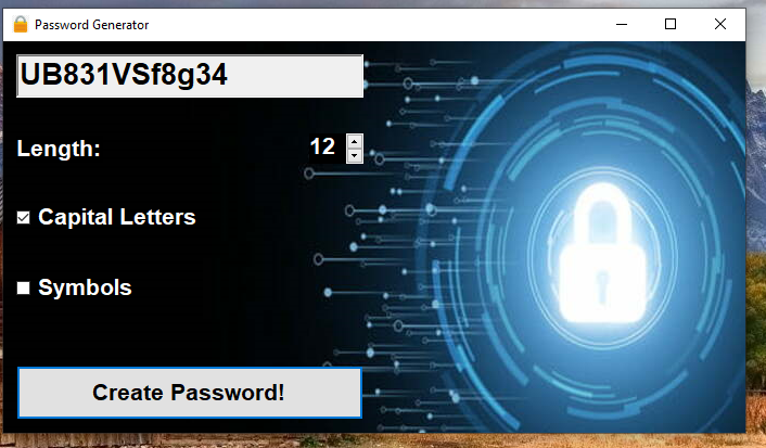 GitHub - AlexGuri99/Password-Generator: Fun little project i made with ...