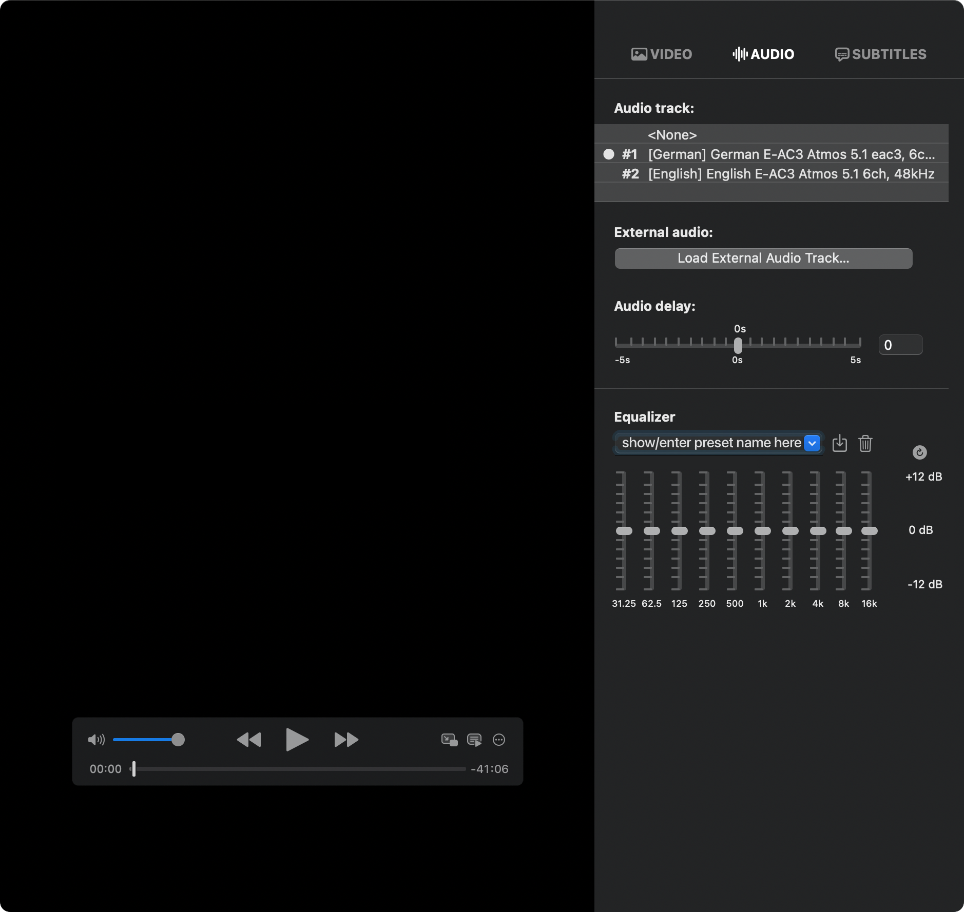 Audio and video equalizer preset management to handle sidebar ...