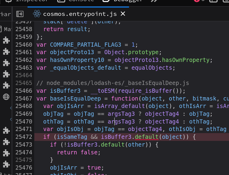Lodash baseIsEqualDeep causes reactcosmos failure · Issue 2877 · oven