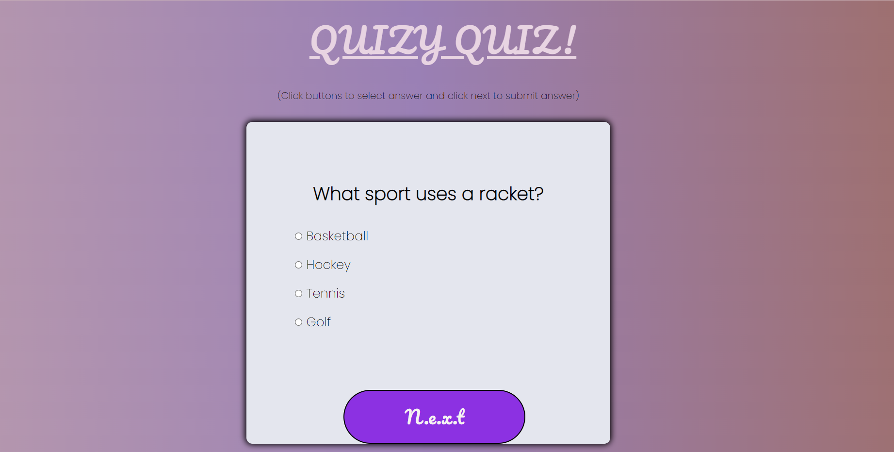 GitHub - Bella-aa/quiz-application: A simple quiz game asking general ...