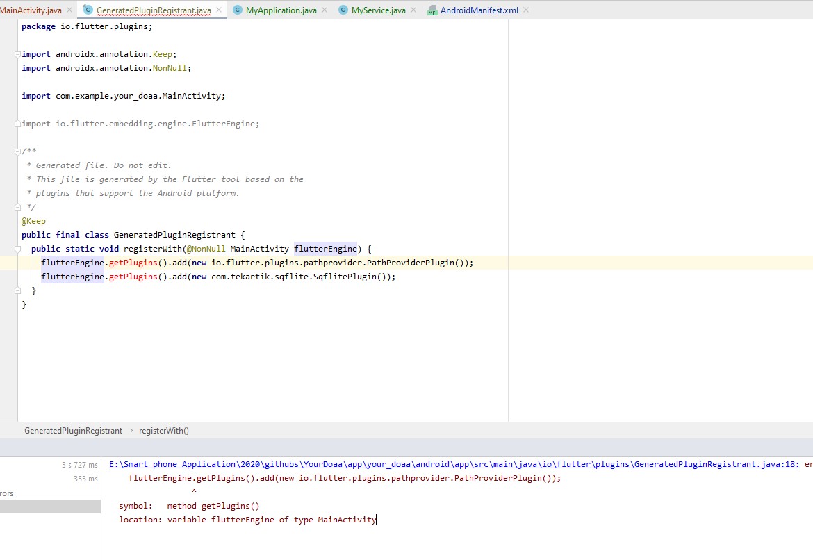 error: incompatible types: MainActivity cannot be converted to ...