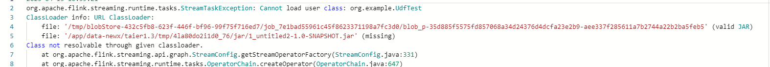 [Bug] [flinksql Standalone ]taier1.3版本 udf jar找不到 · Issue #1041 ...