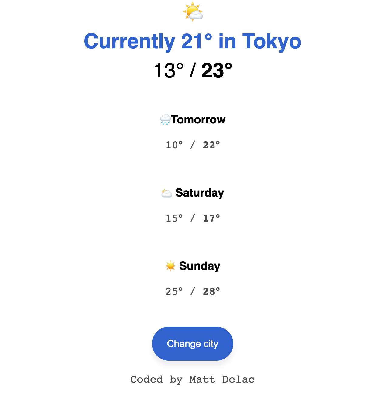 GitHub - chelsihaddock/tokyo_weather