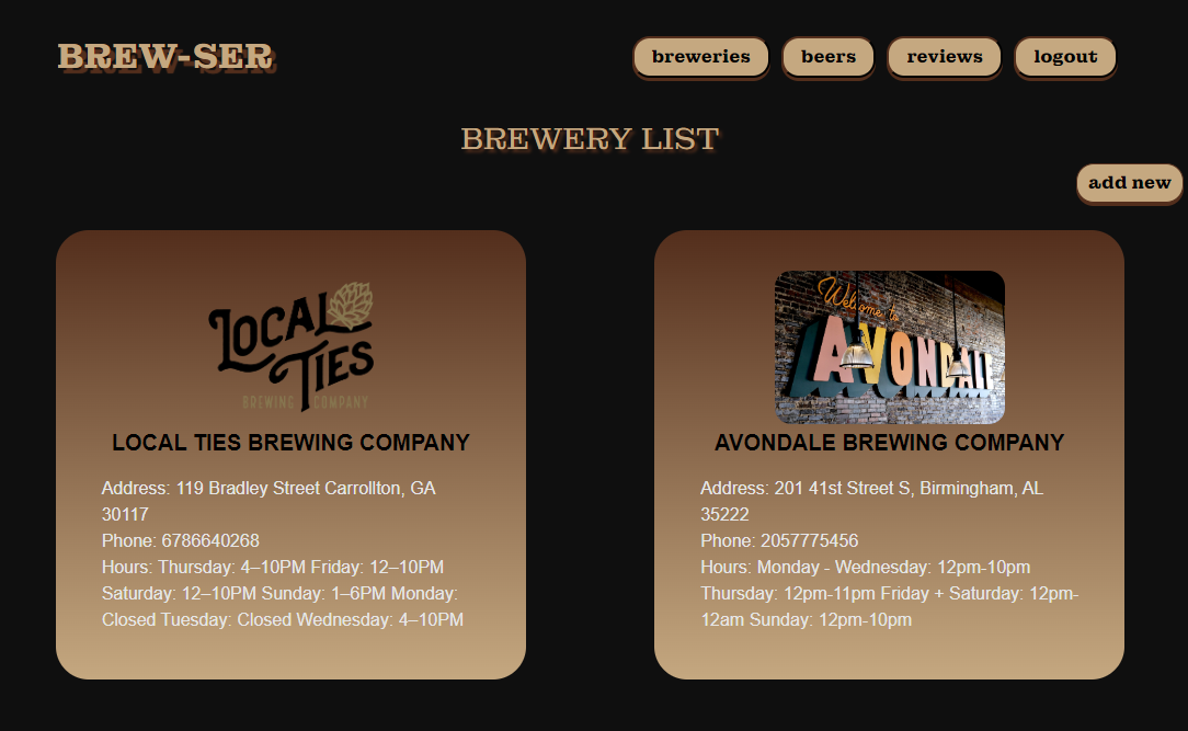 GitHub - haleyintech/Brewser-Brewery-Finder: Brew-ser is a brewery ...