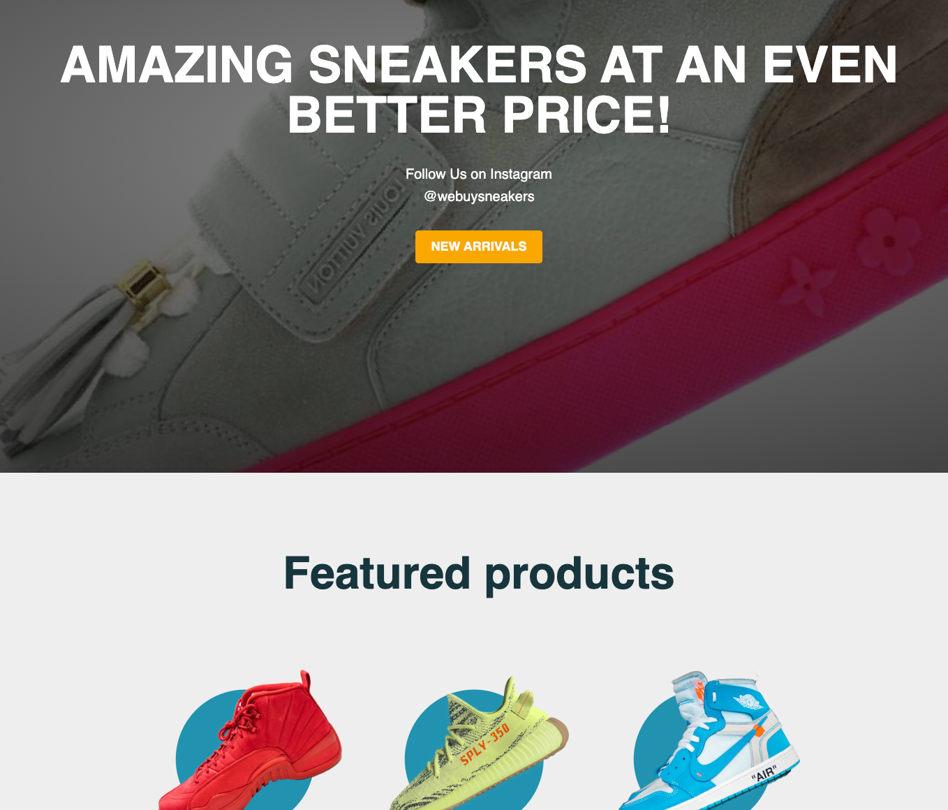 GitHub - asvpspades/Sneakers-Landing-Page: A sneaker store landing page ...