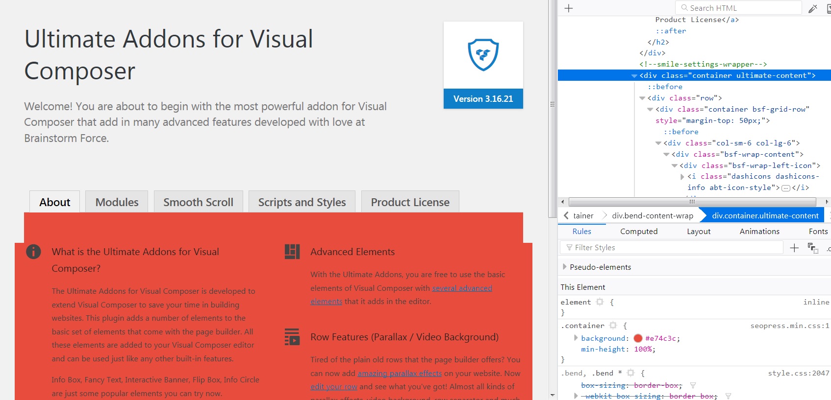 Css Background Color In Seopress Min Css Conflicts With Other Wp