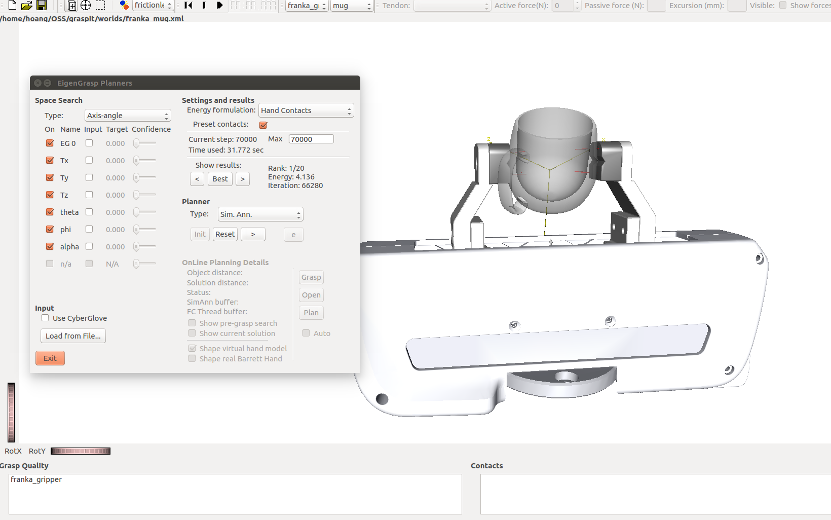 Virtual Contacts of Panda Franka Emika · Issue #55 ·  JenniferBuehler/graspit-pkgs