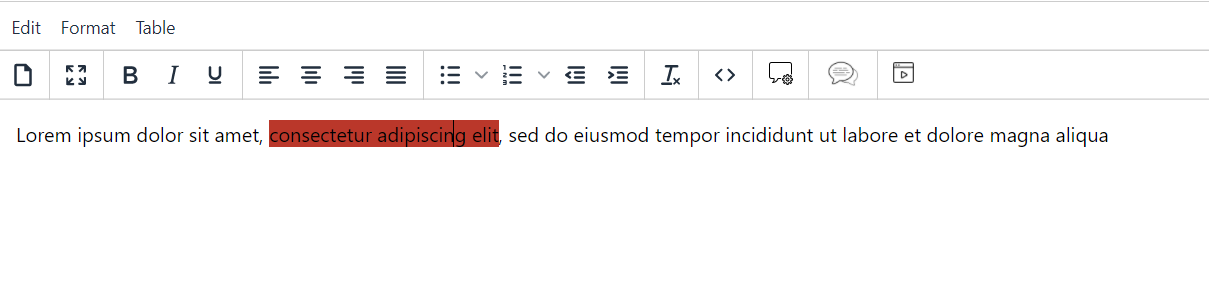 Text formattting is not working for "editor.selection.getContent ...