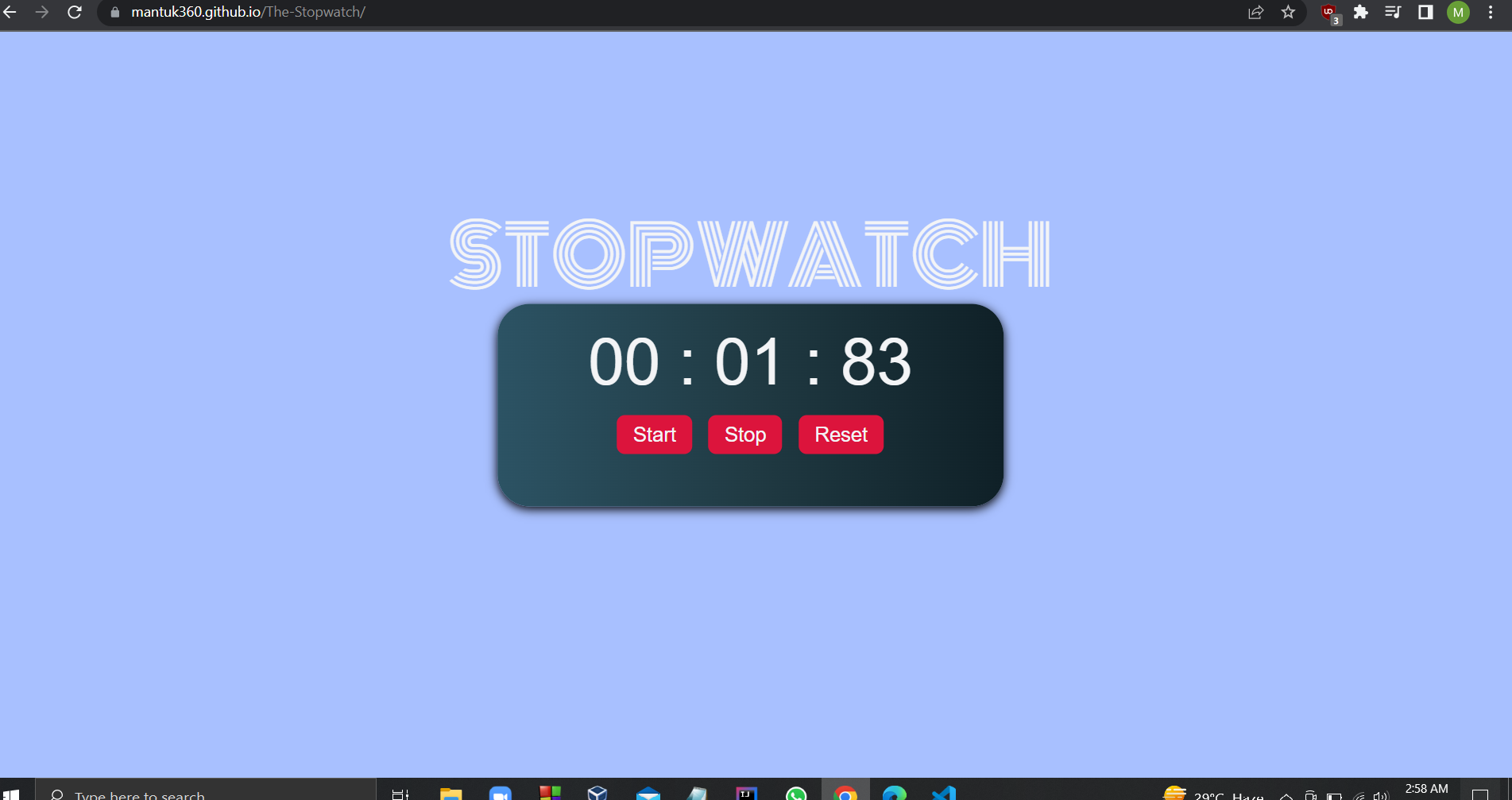 GitHub MantuK360/TheStopwatch The stopwatch is a timepiece designed