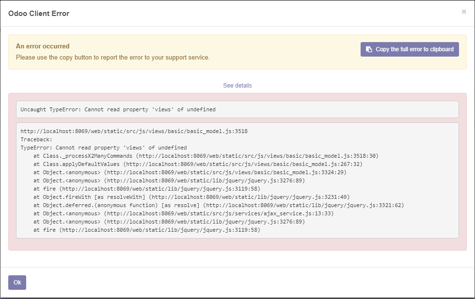 create new user issue : Cannot read property 'views' of undefined ...