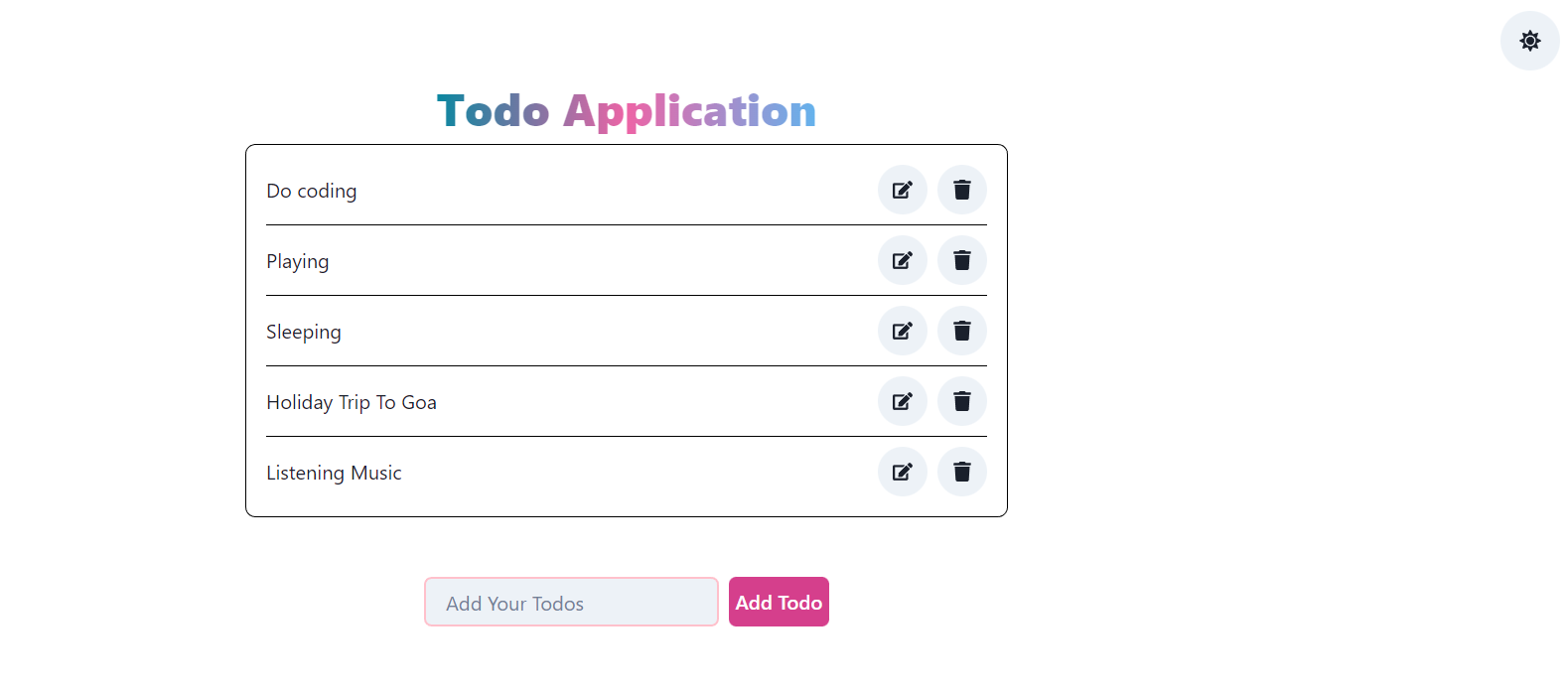 GitHub - Pramodjena/Todo-App: Todo app with having the functionalities ...