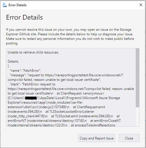 Unable to retrieve child resources. · Issue 5624 · microsoft
