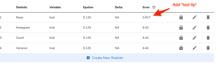 Create Statistics: Add tooltip to Error column values · Issue #578 ...