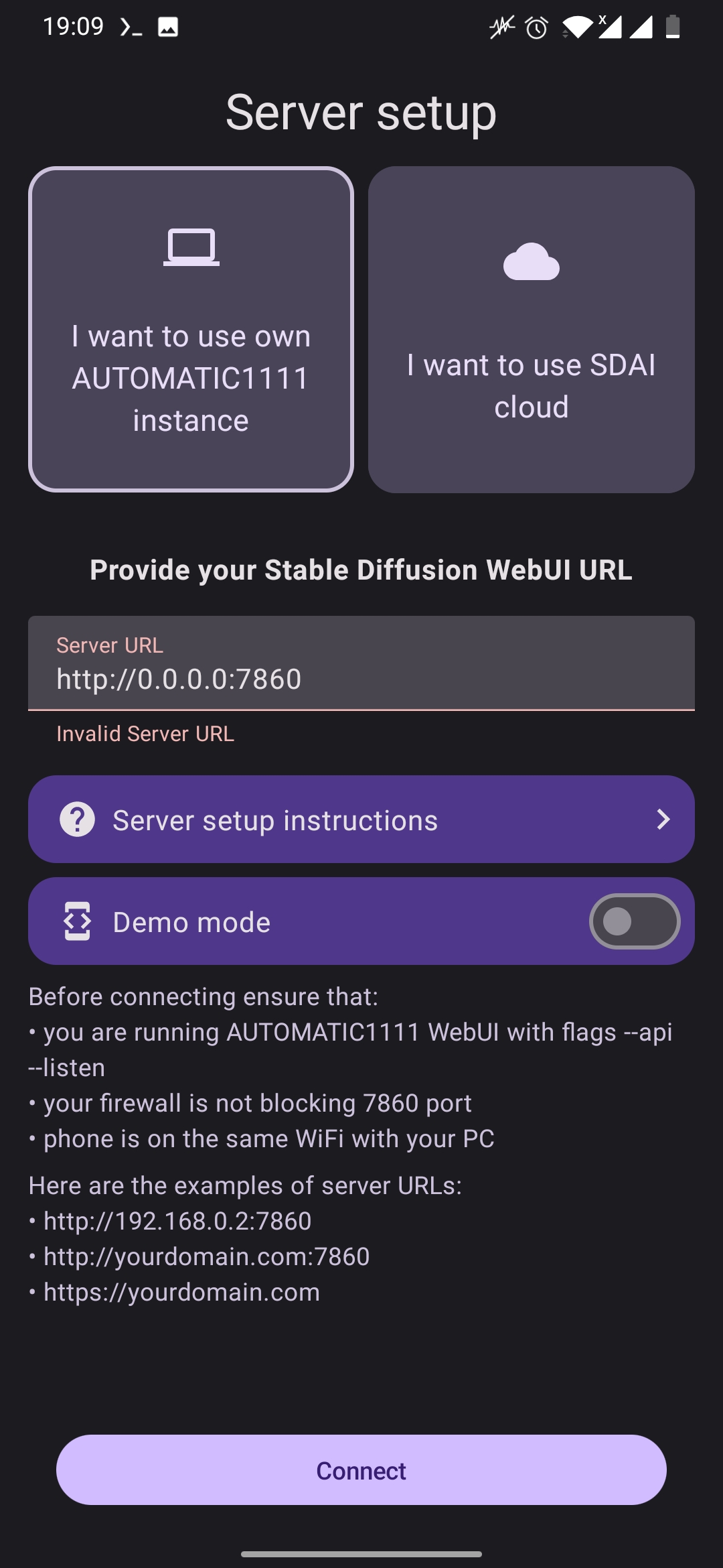 Get an "Invalid server URL" when it is a valid url · Issue #35 ...