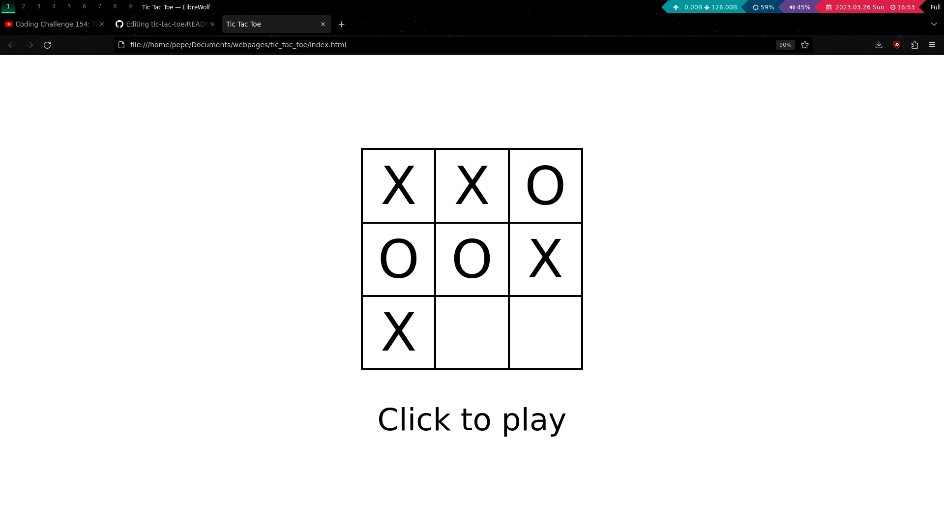 GitHub - skrrrt-and-boom/tic-tac-toe