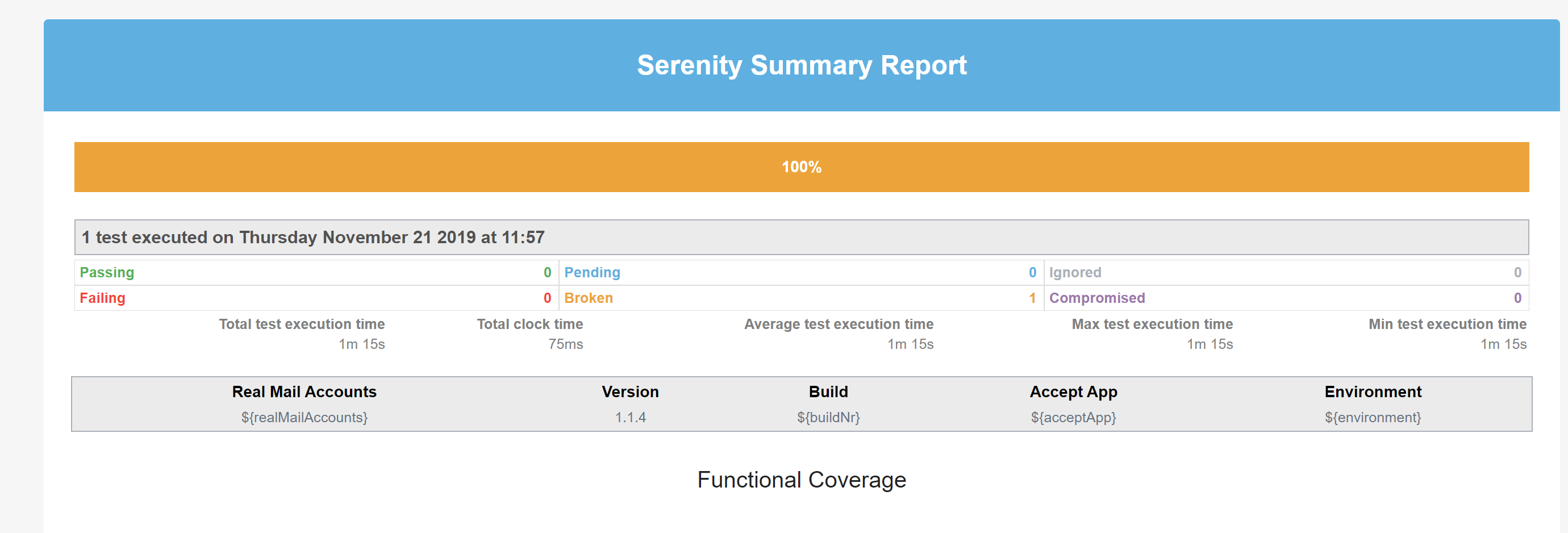 I am unable to add custom fields to Serenity Reports (using the latest