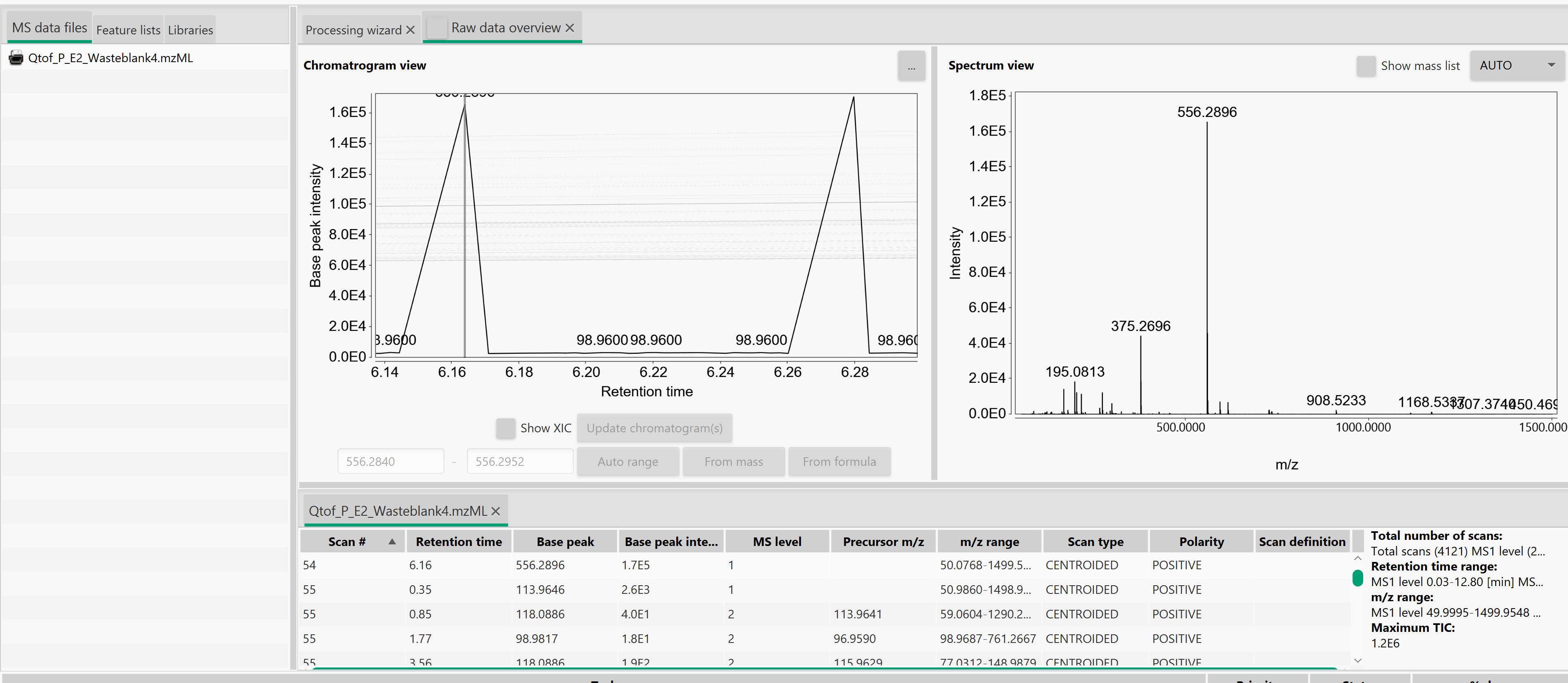 Error when running ADAP chromatogram builder · Issue 609 · mzmine