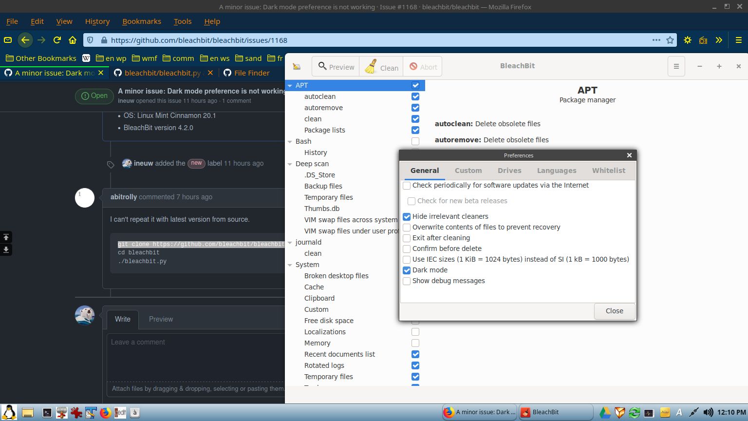 A minor issue Dark mode preference is not working with sudo · Issue