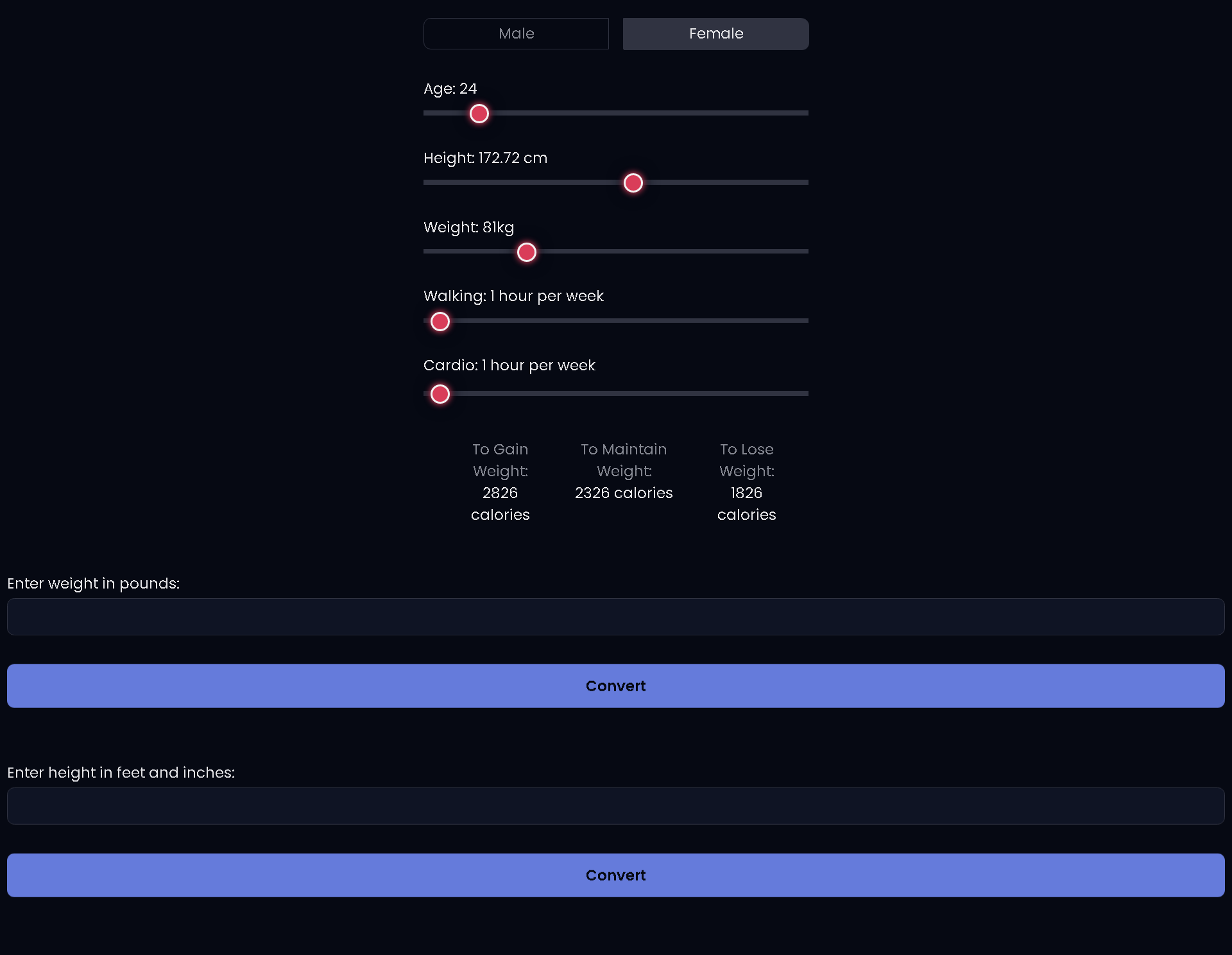 GitHub marcoserrano21/caloriecalculator