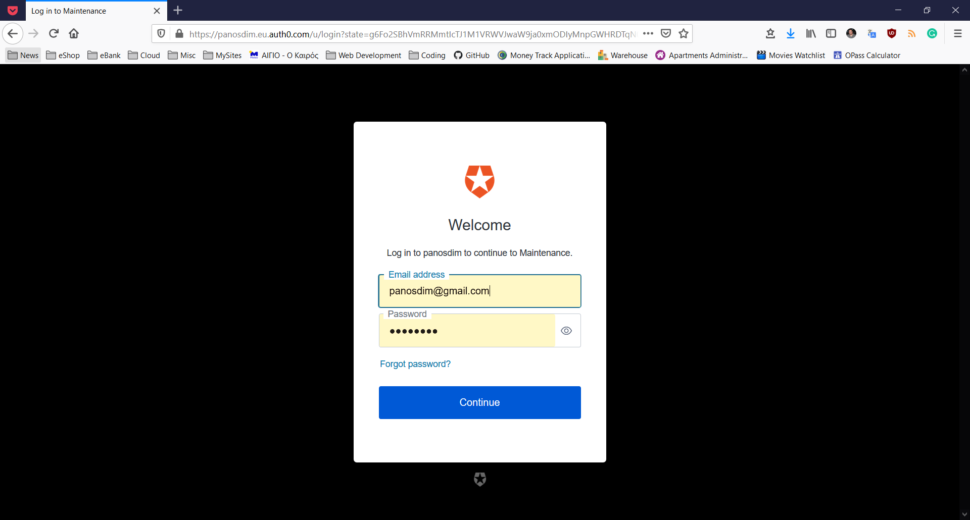 Github Panosdim Maintenance Web App