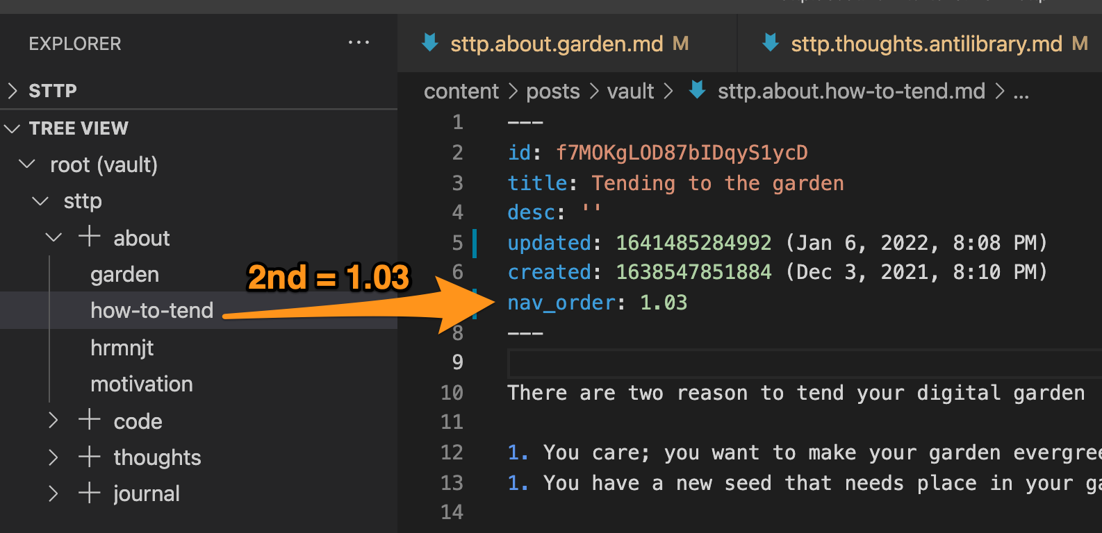 `nav_order` should define order of nodes in tree view index · Issue 1830 · dendronhq/dendron