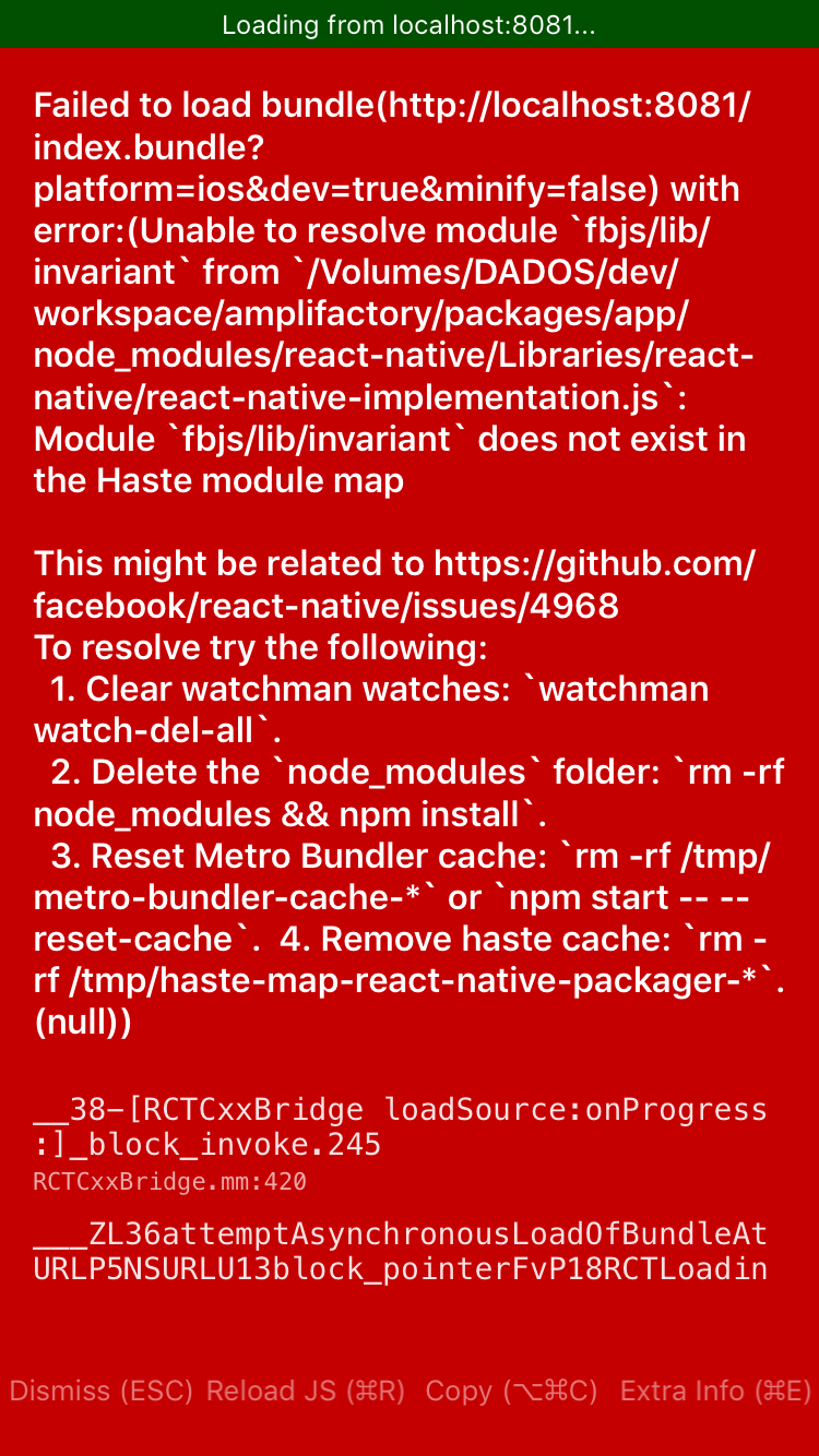 Error on reactnative init app inside a lerna package · Issue 19537