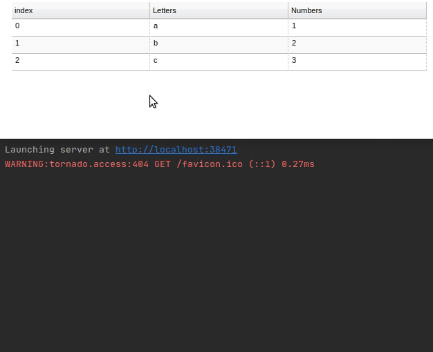 Update DataFrame widget value immediately upon selection with cell