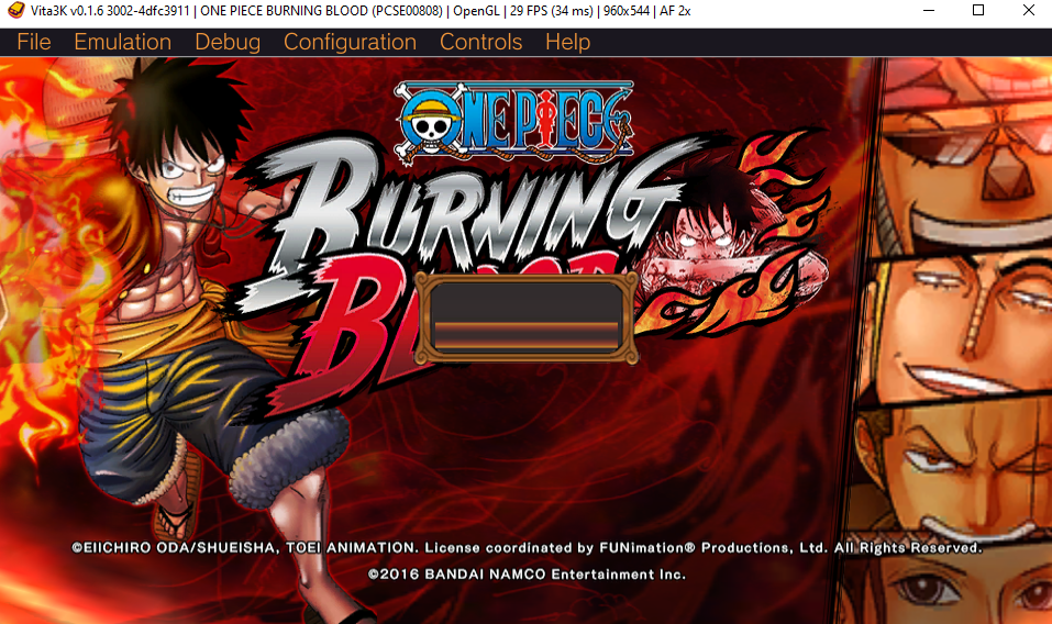 One Piece Burning Blood [PCSE00808] · Issue 1154 · Vita3K