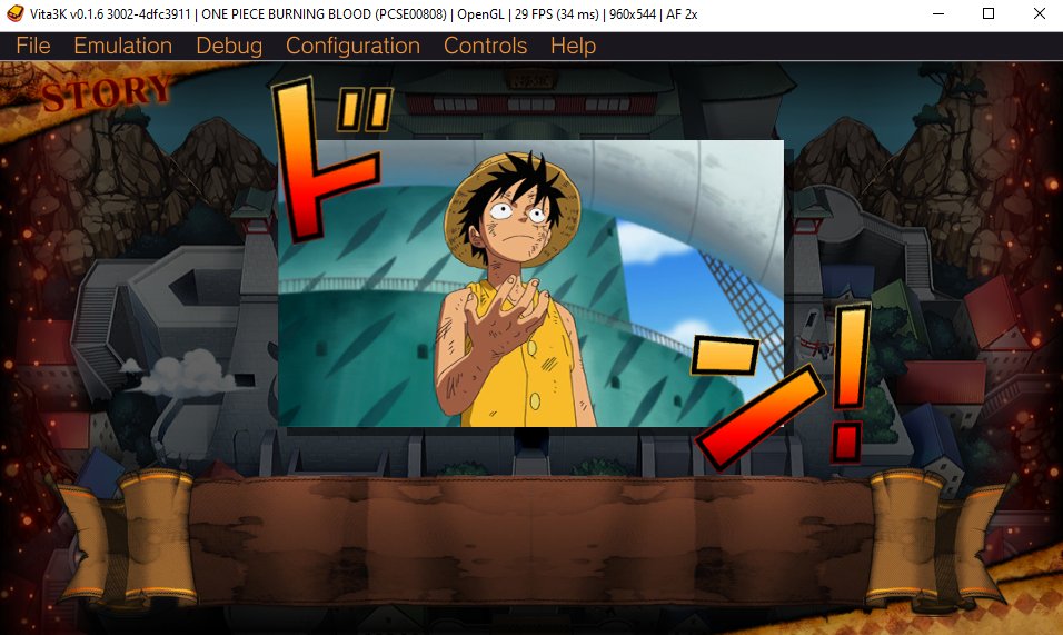 One Piece Burning Blood [PCSE00808] · Issue 1154 · Vita3K