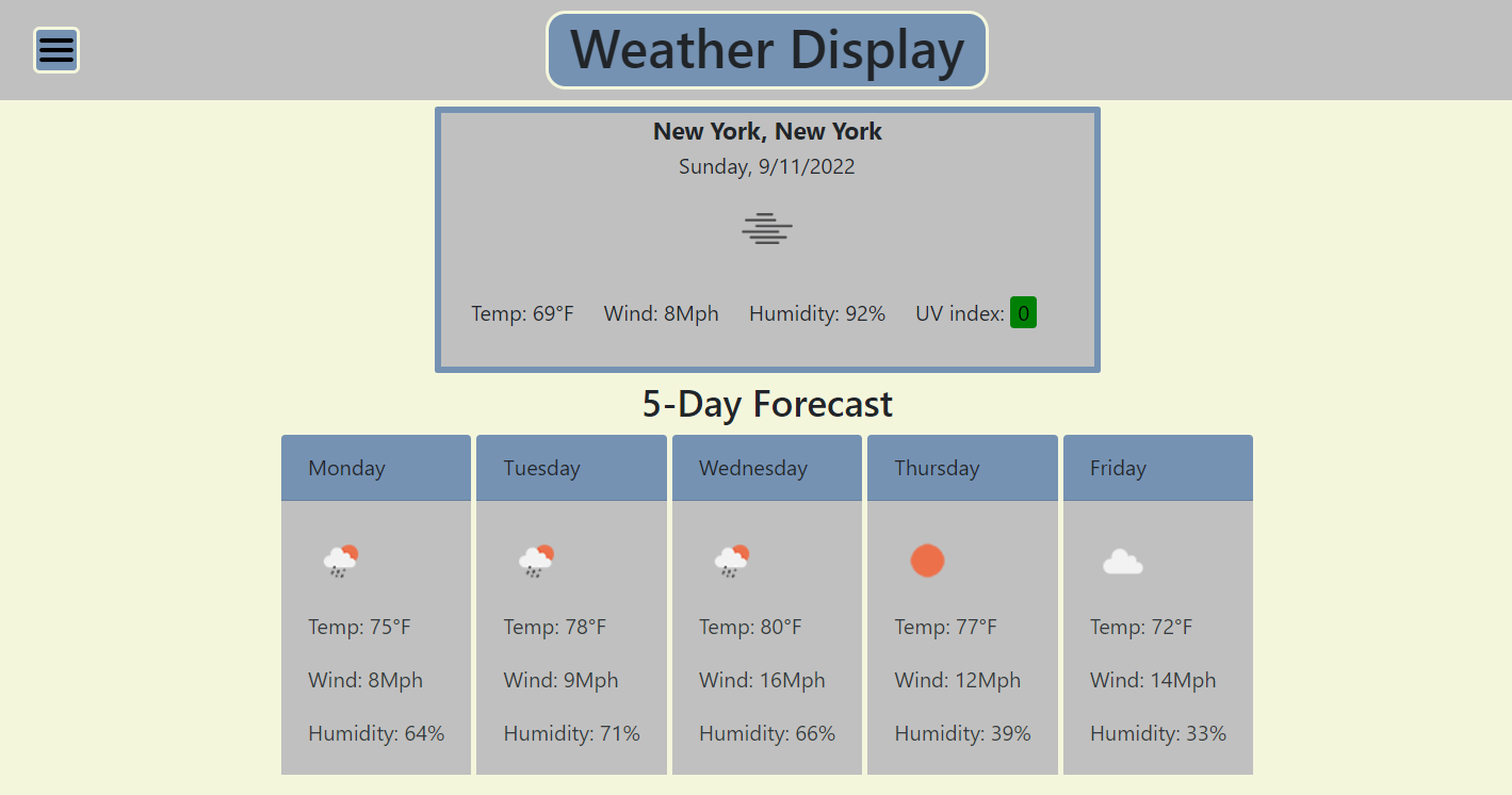 Weather System Screen Shot GitHub - Landycodes/Weather-Display: A weather app that gives you up to ...