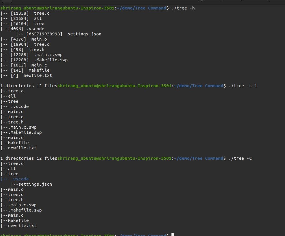 GitHub - shrirang010/Tree-Command: A Linux command which displays the ...