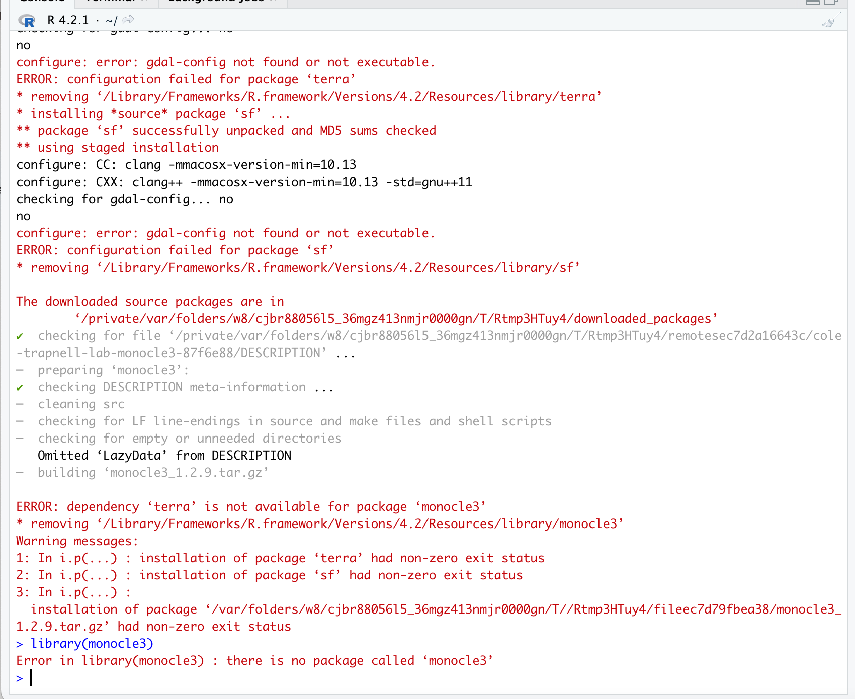 Error while trying to install monocle3 · Issue #611 · cole