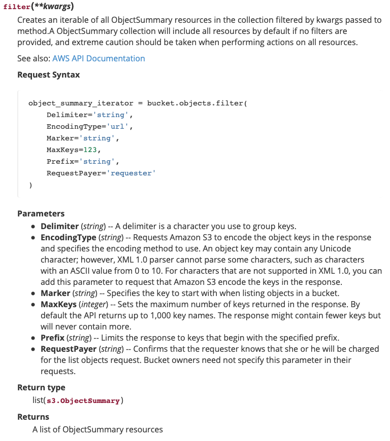 MaxKeys in bucket.objects.filter returns lots of items? · Issue 2186