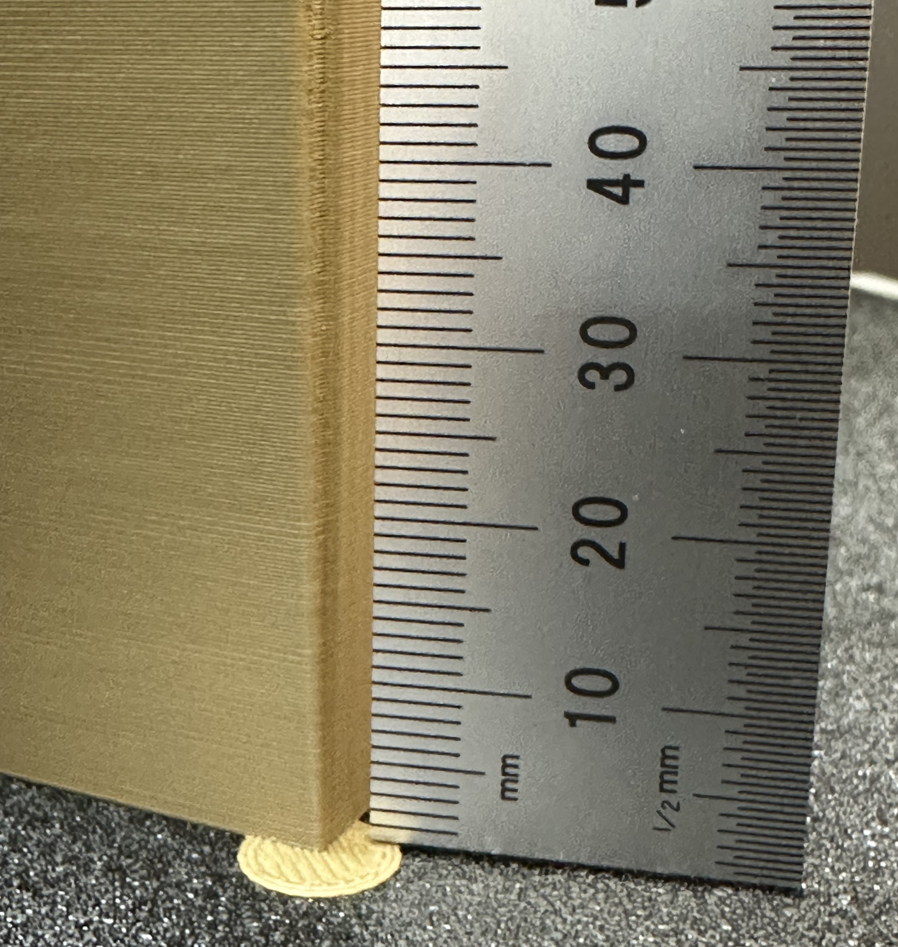 Millimeter printable clearance ruler