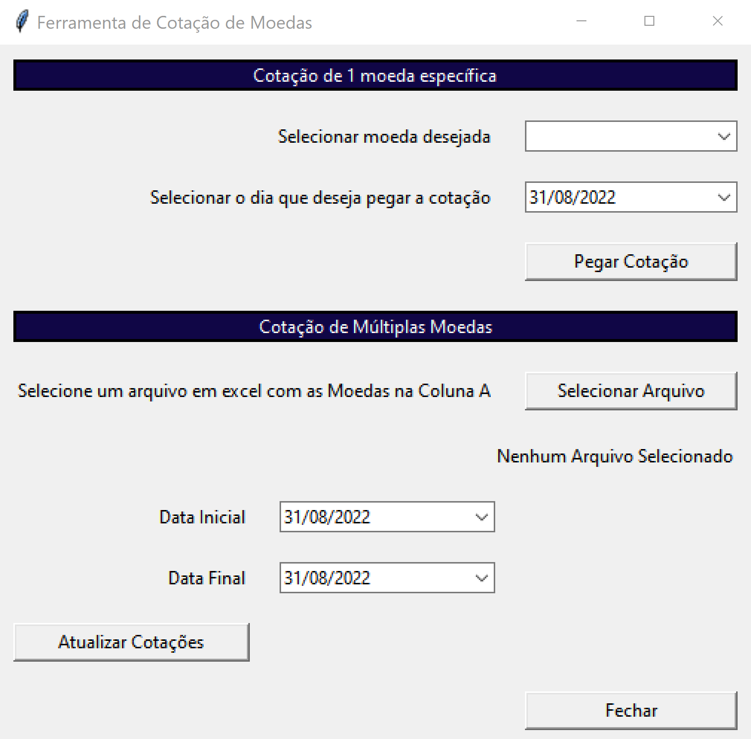 GitHub - gustavo-dias-martins/Cotacao_Moedas: Pegar a cotação de ...