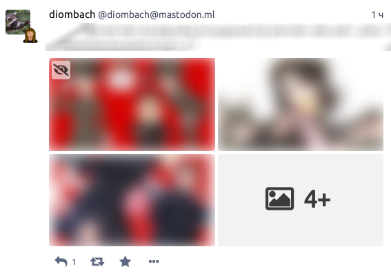 Example screenshot with fourth thumbnail replaced with media icon and label “4+”