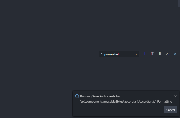 vs code Running Save Participants