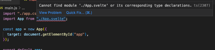 vscode shows error for App.svelte import · Issue #7577 · sveltejs ...