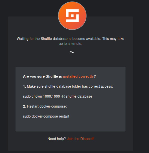 Shuffle not starting. · Issue #920 · Shuffle/Shuffle · GitHub
