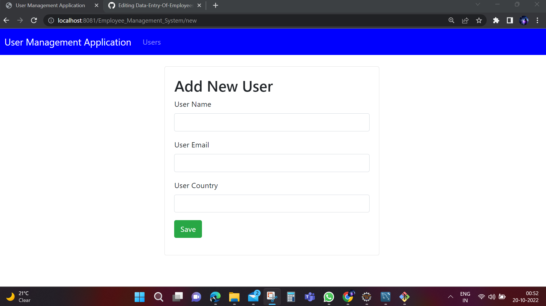 GitHub - 30508karan/Data-Entry-Of-Employees: This Project contains the ...