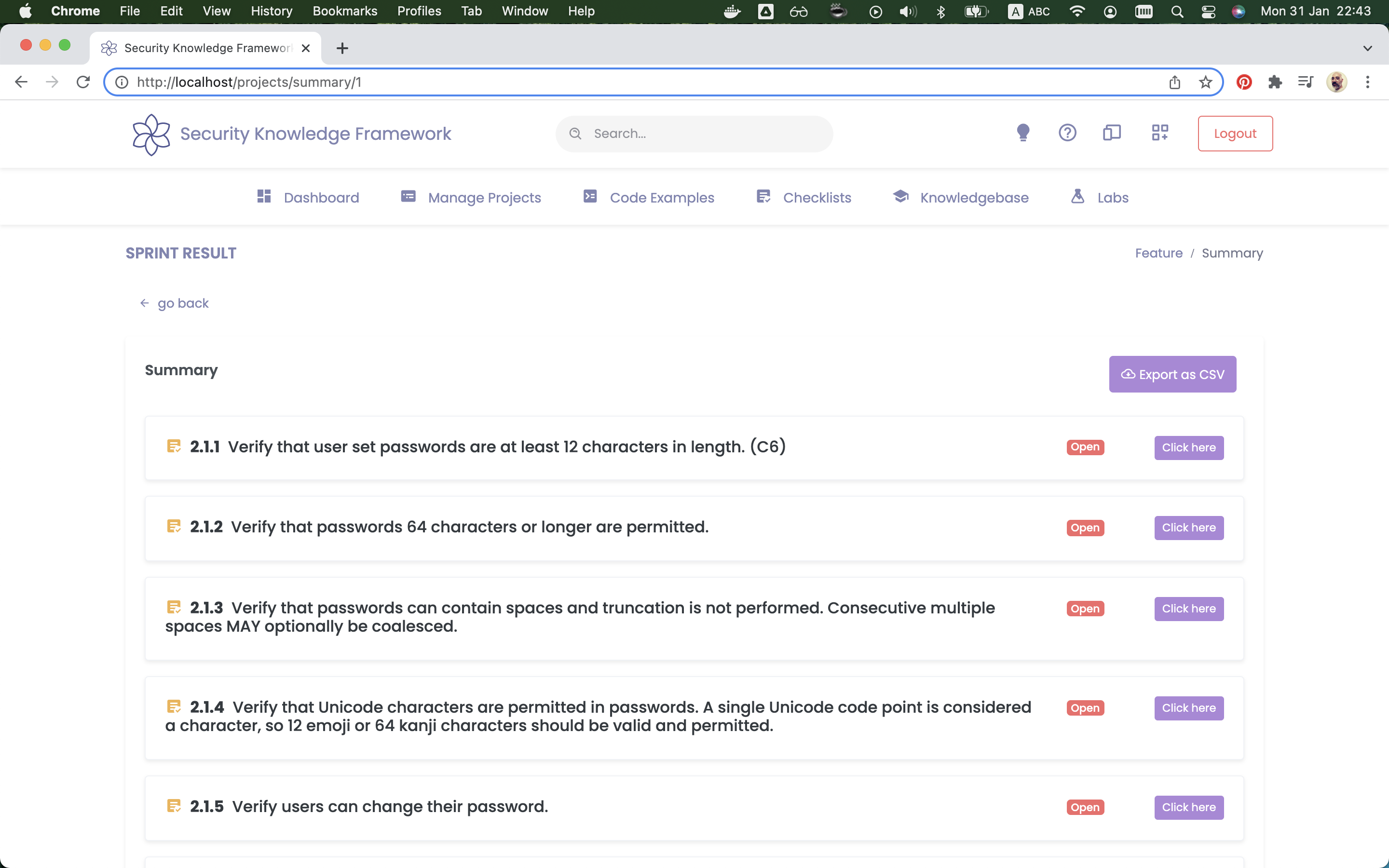 Repetition of Security Checks in Projects ASVS L1 Authentication