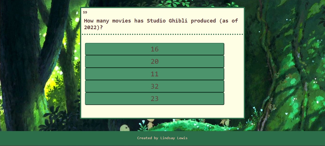 GitHub - lindslewis/studio-ghibli-quiz