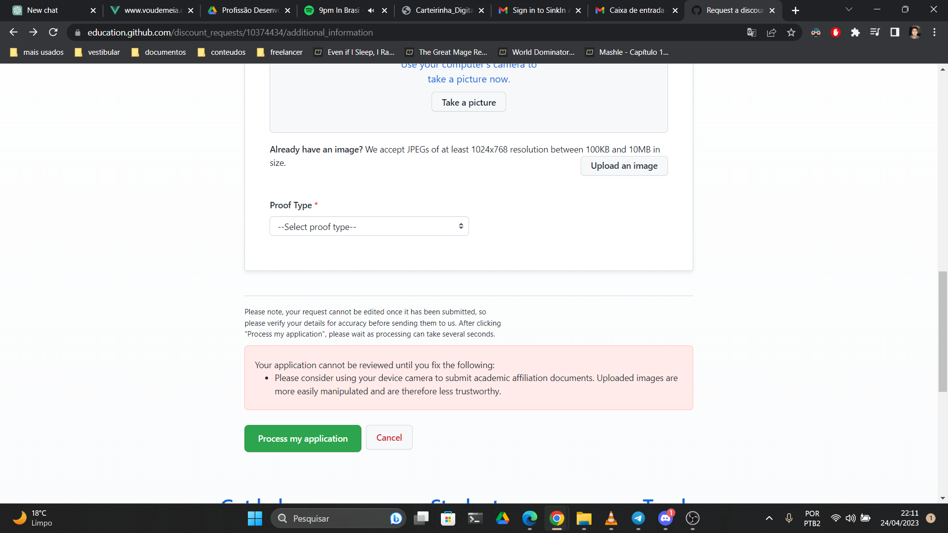 I can't register on github education · community · Discussion #53645 ...