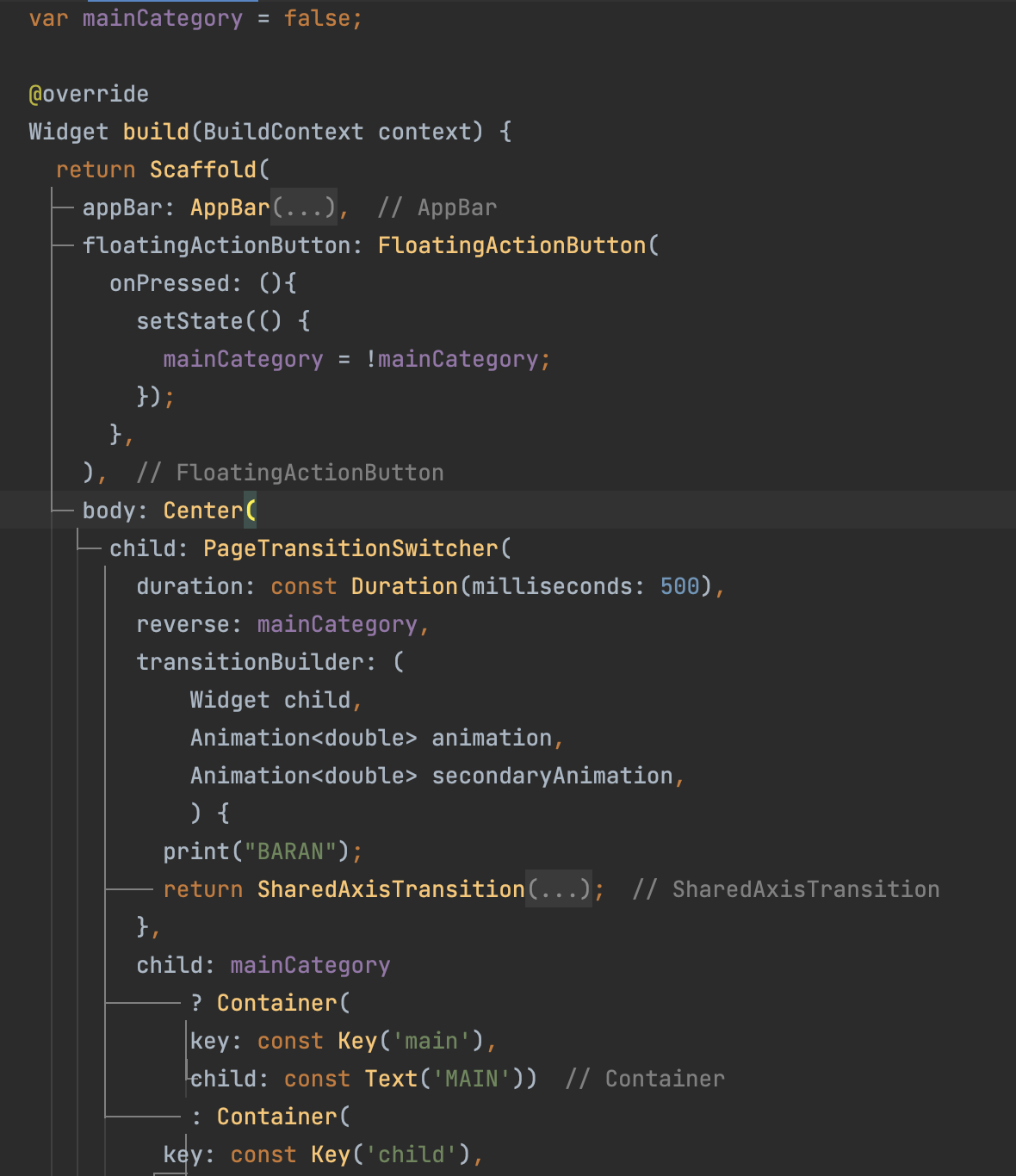 PageTransitionBuilder return 2 times in transitionBuilder option ...