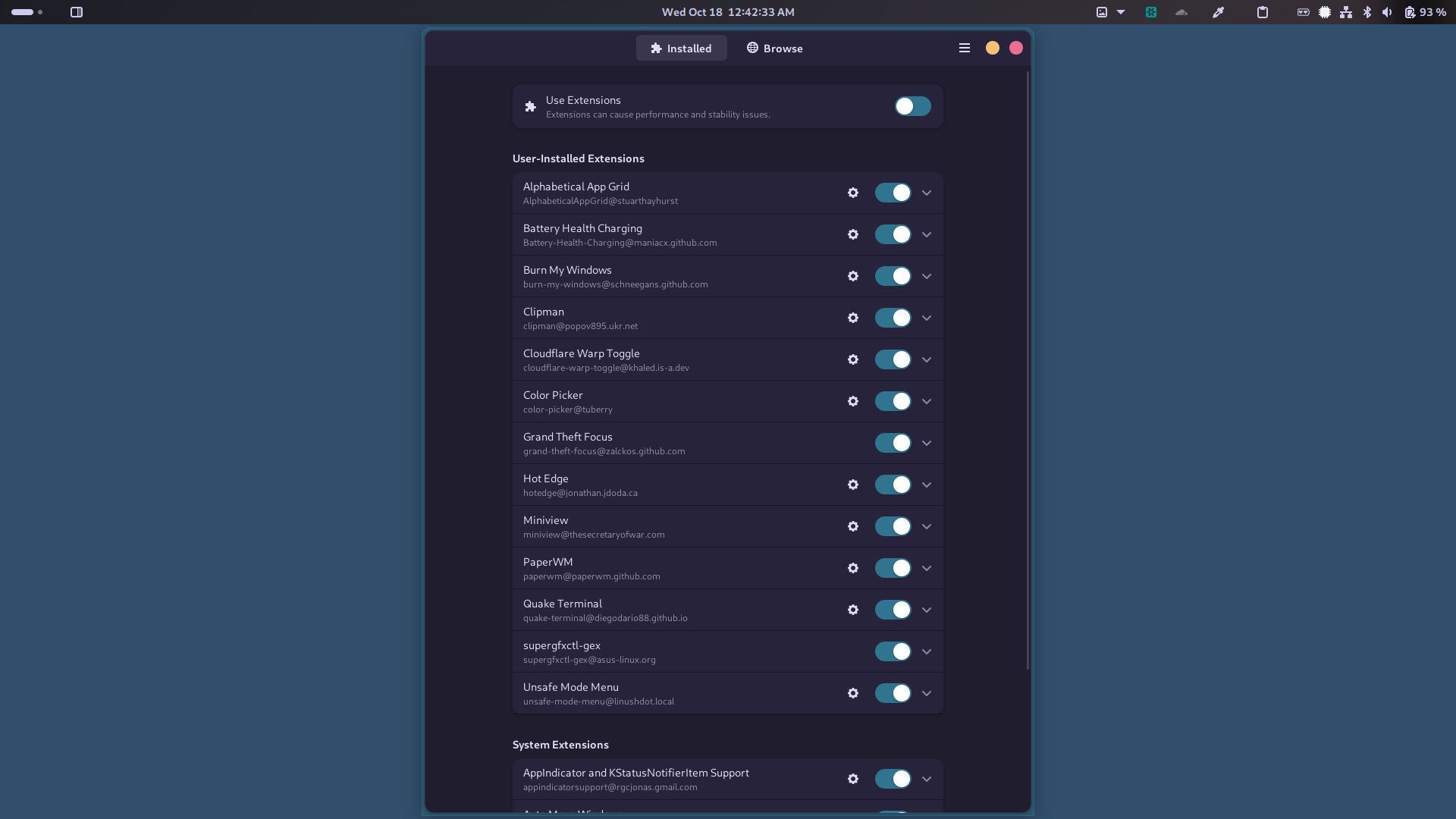 Dynamic Wallpapers doesn't works with PaperWM · Issue 637 · paperwm