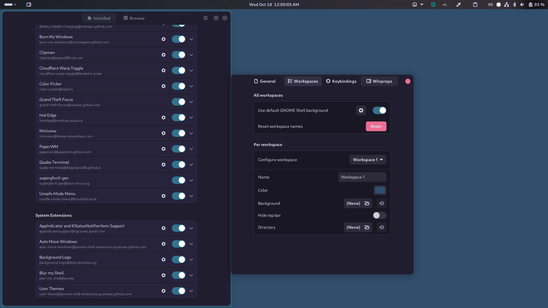 Dynamic Wallpapers doesn't works with PaperWM · Issue 637 · paperwm